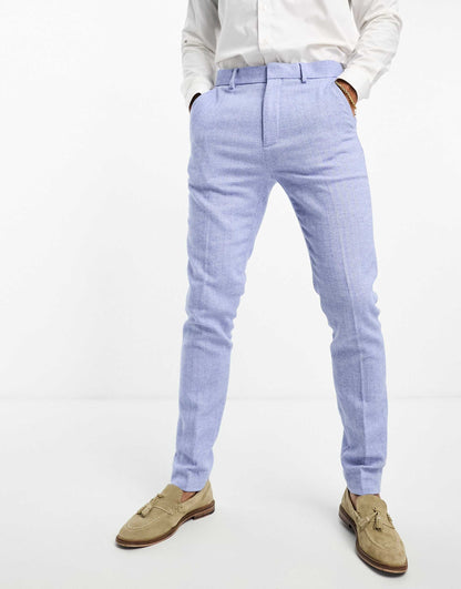 Skinny Wool Mix Suit Trousers