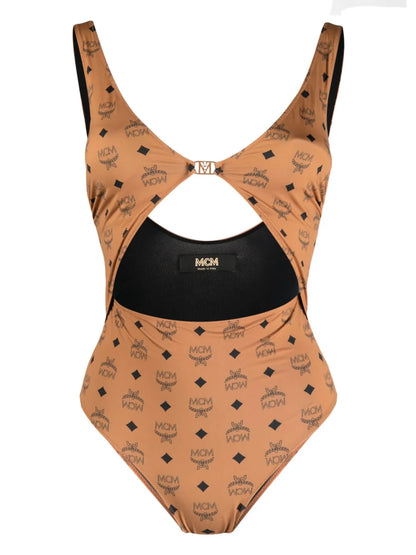 Monogram-Print Swimsuit