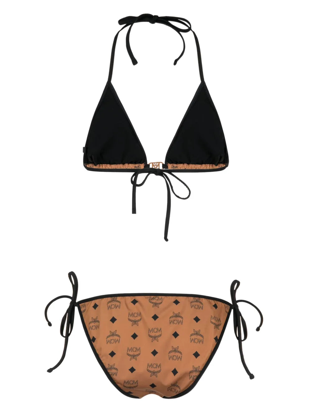 Monogram-Print Strappy Bikini