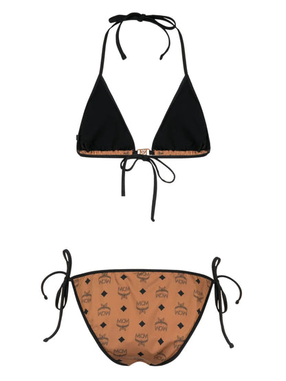 Monogram-Print Strappy Bikini