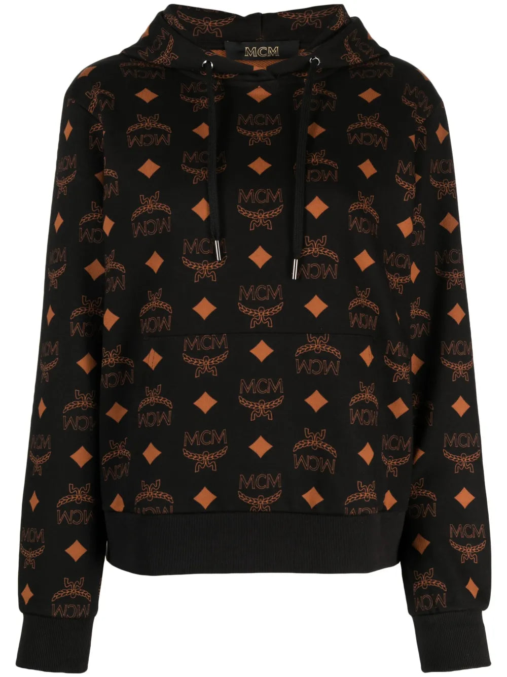 Monogram-Print Cotton Hoodie