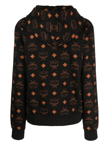 Monogram-Print Cotton Hoodie