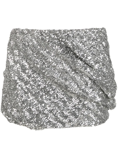 Sequin-Embellished Miniskirt