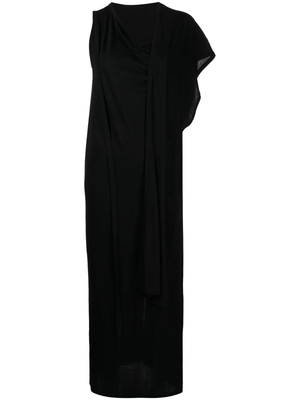 Asymmetric Draped Maxi Dress