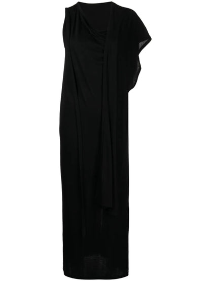 Asymmetric Draped Maxi Dress