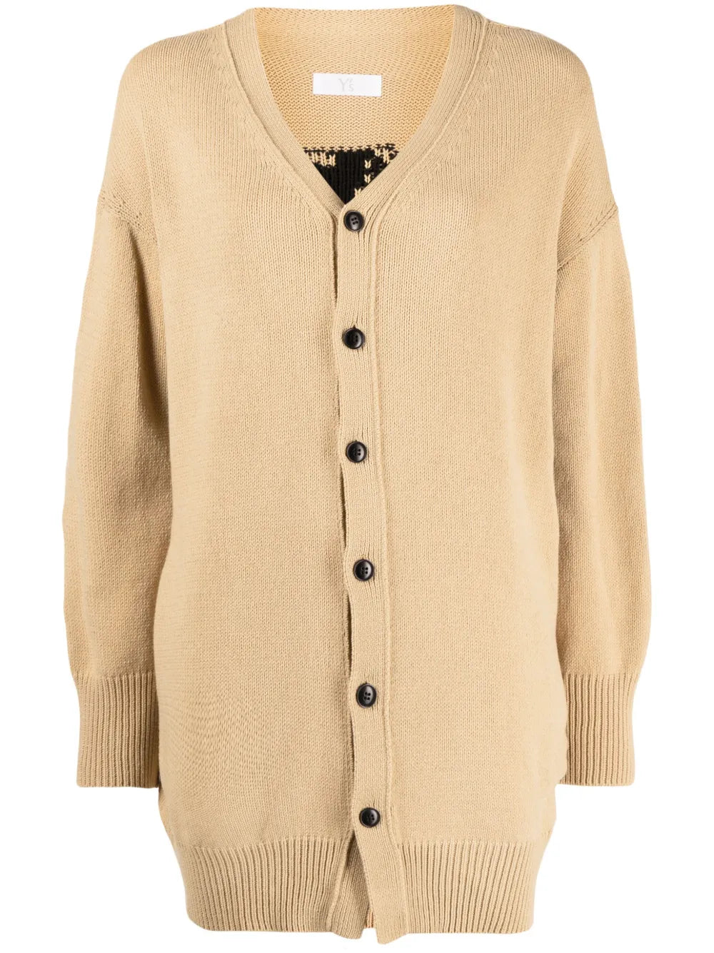 Patterned-Intarsia Drop-Shoulder Cardigan