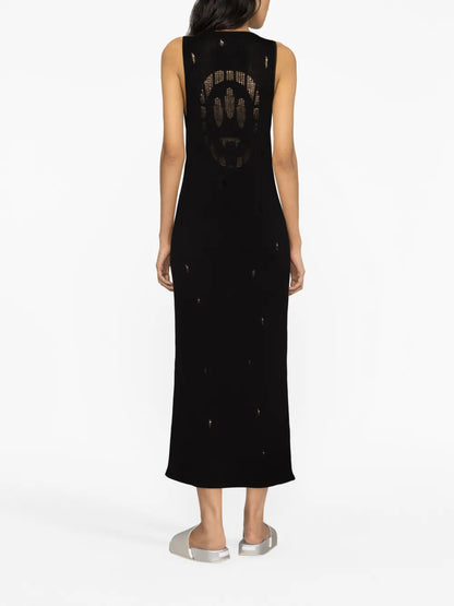 Distressed Knitted Maxi Dress