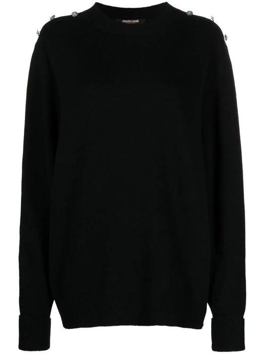 Stud-Embellished Crew-Neck Jumper