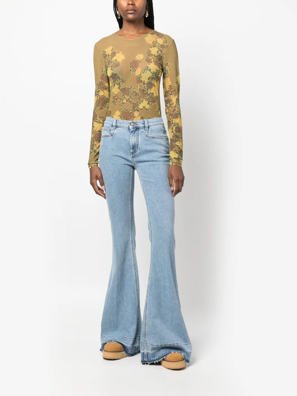 Mid-Rise Flared Jeans