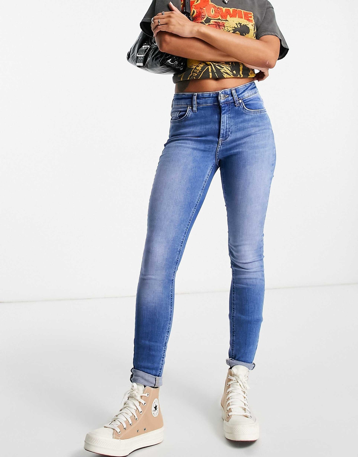 Blush Mid Rise Skinny Jean