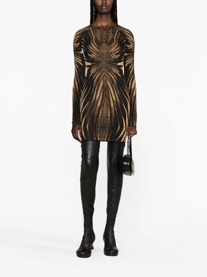 Graphic-Print Mini Dress