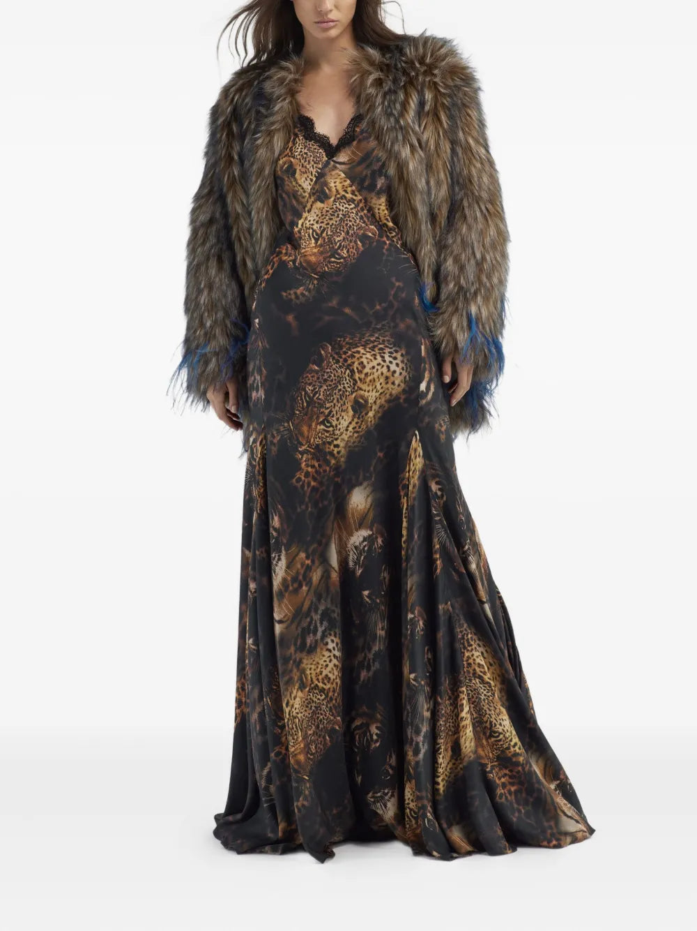 Feather-Effect Coat