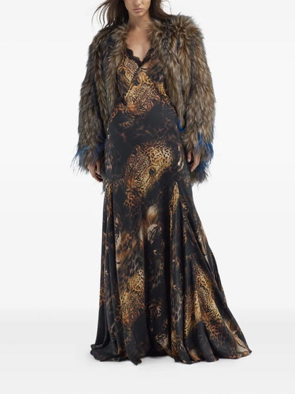 Feather-Effect Coat