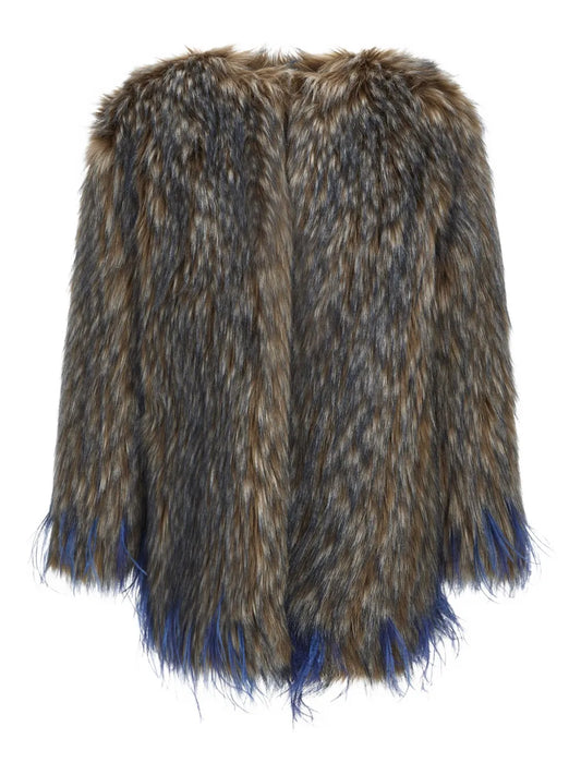 Feather-Effect Coat