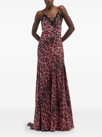 Leopard-Print Maxi Dress