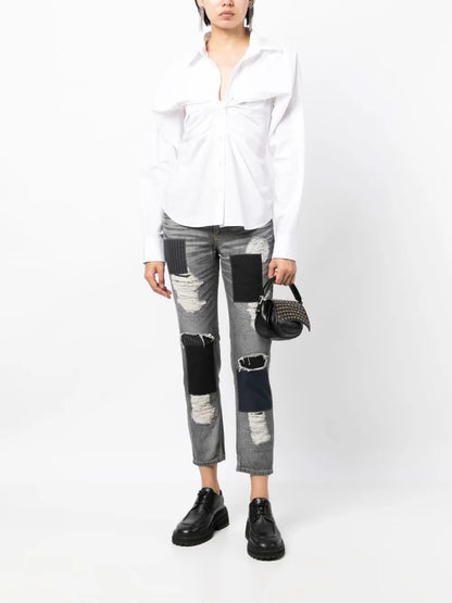 Low-Rise Cropped Jeans