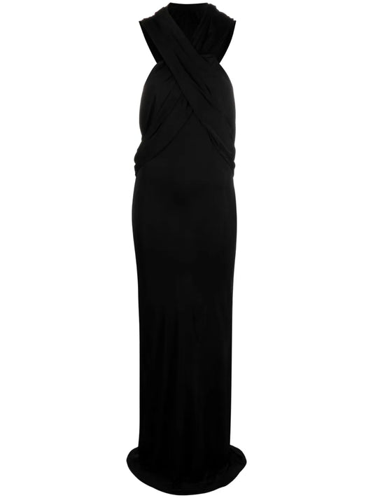 Hooded Draped Dress