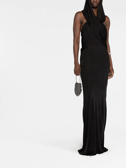 Hooded Draped Dress