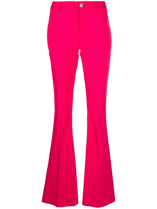 Mid-Rise Flared Trousers