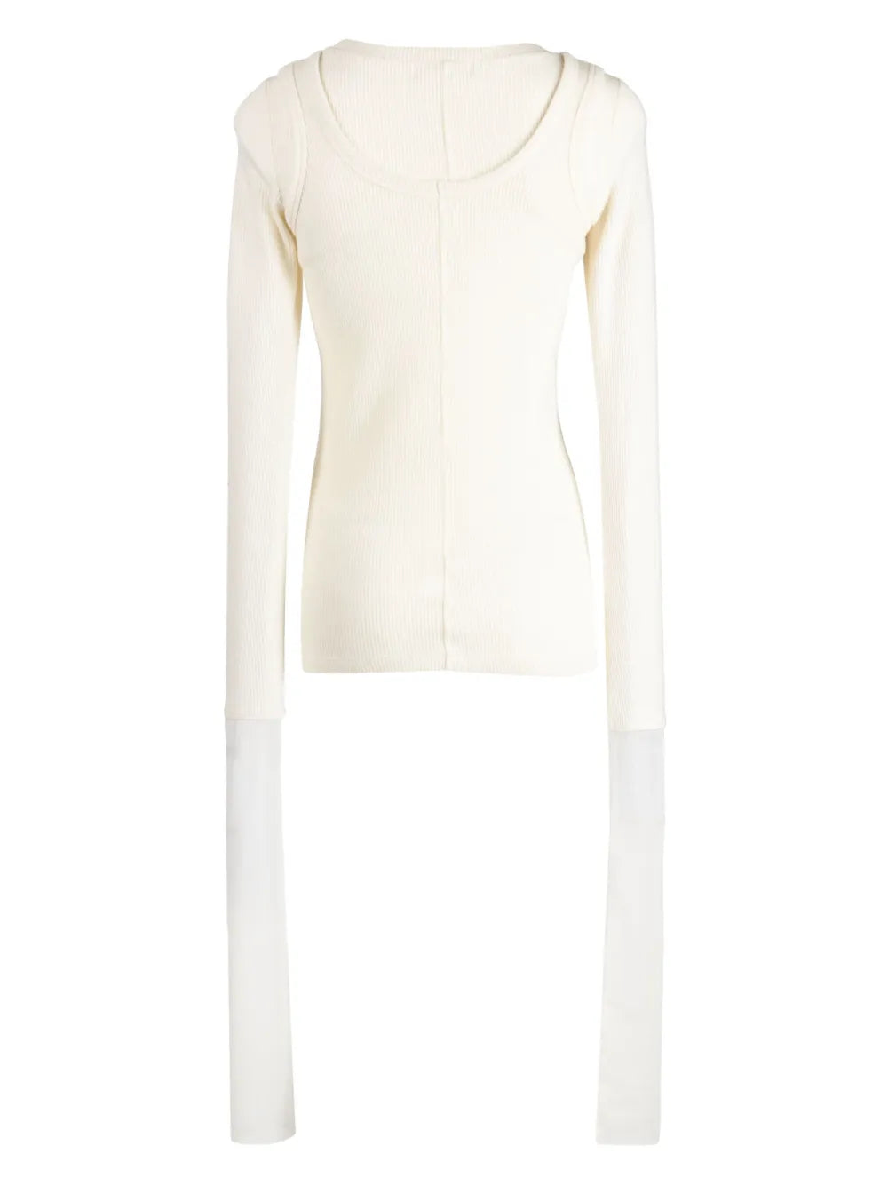 Layered Fine-Ribbed Jumper