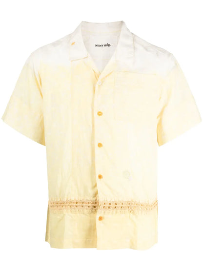 Crochet-Knit Short-Sleeved Shirt