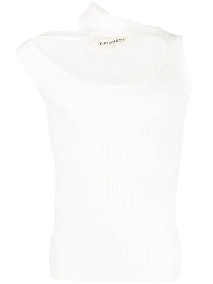 Triple Collar Ribbed Tank Top