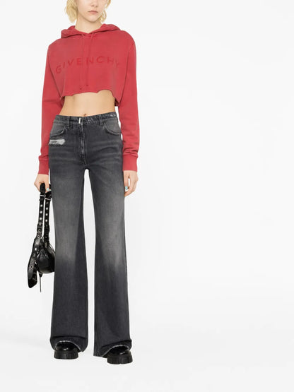 Mid-Rise Flared Jeans