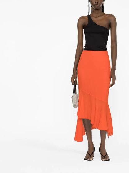 Asymmetric Mid Skirt