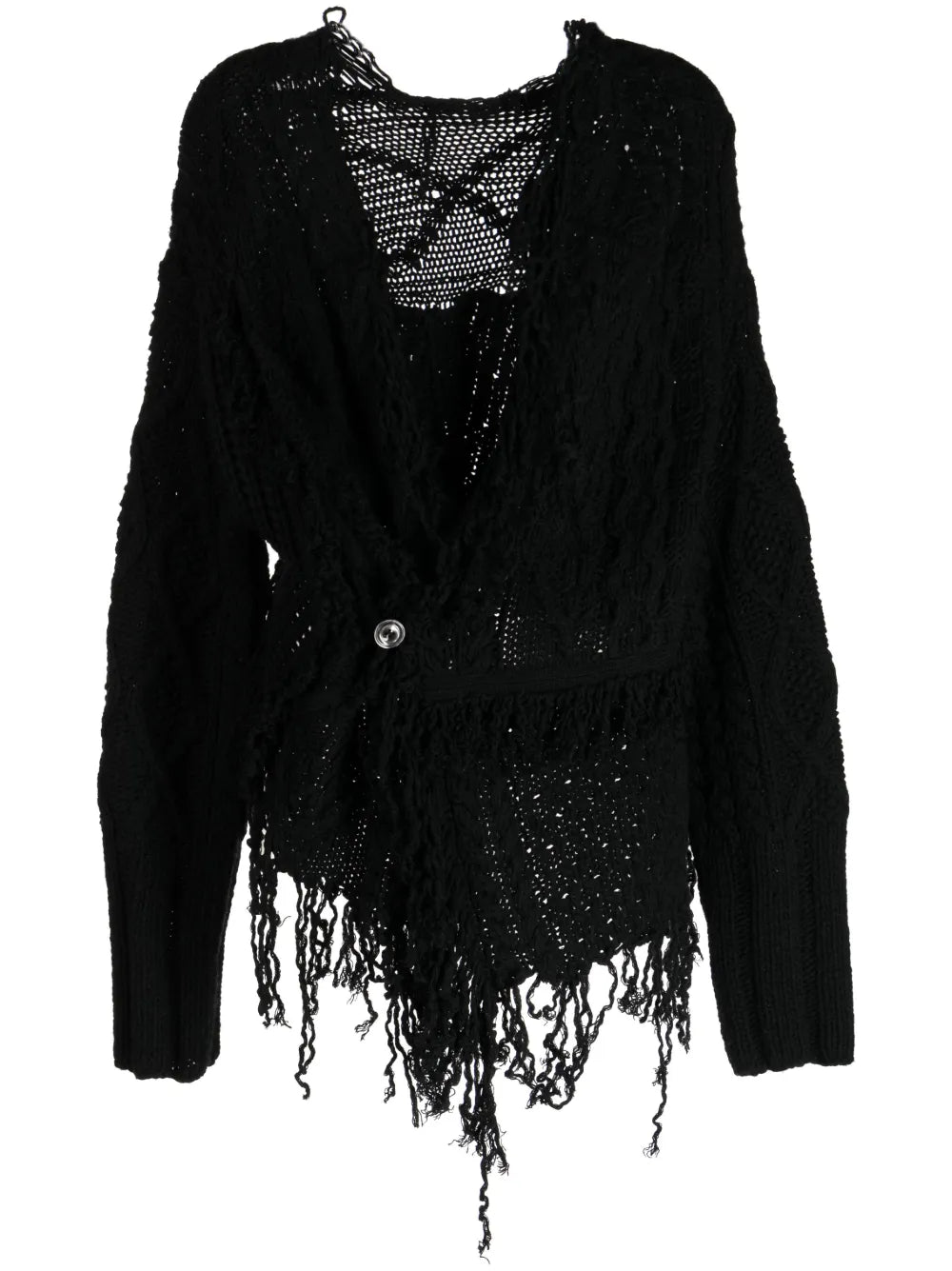 Distressed Asymmetric Cardigan
