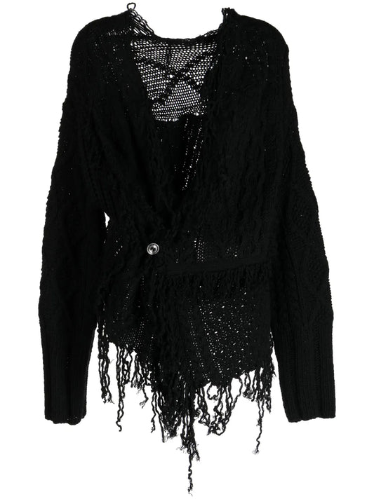 Distressed Asymmetric Cardigan