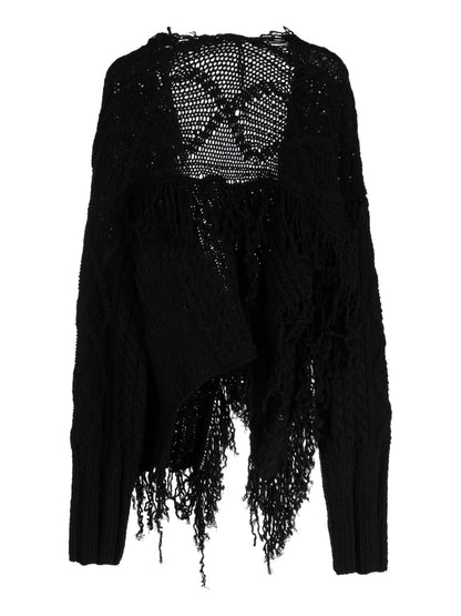 Distressed Asymmetric Cardigan