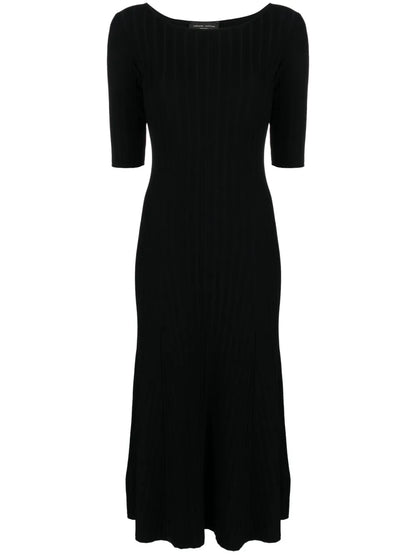 Ribbed-Knit Midi Dress