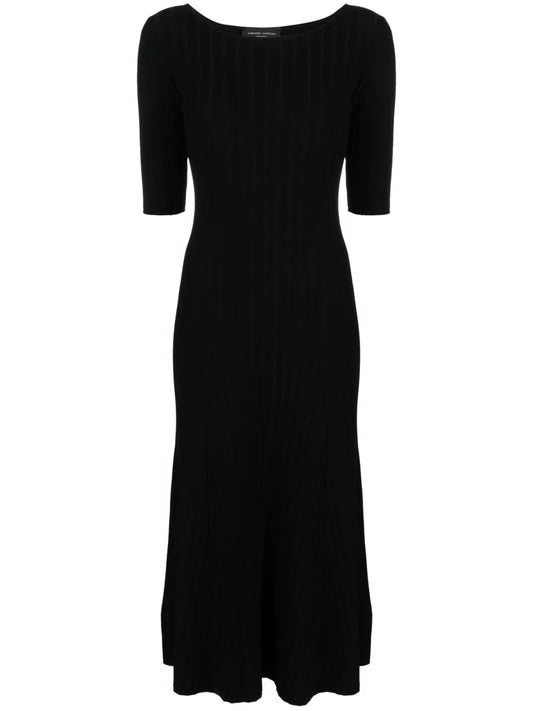 Ribbed-Knit Midi Dress