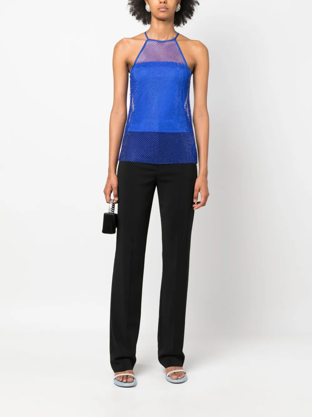 Rhinestone-Embellished Sleeveless Top