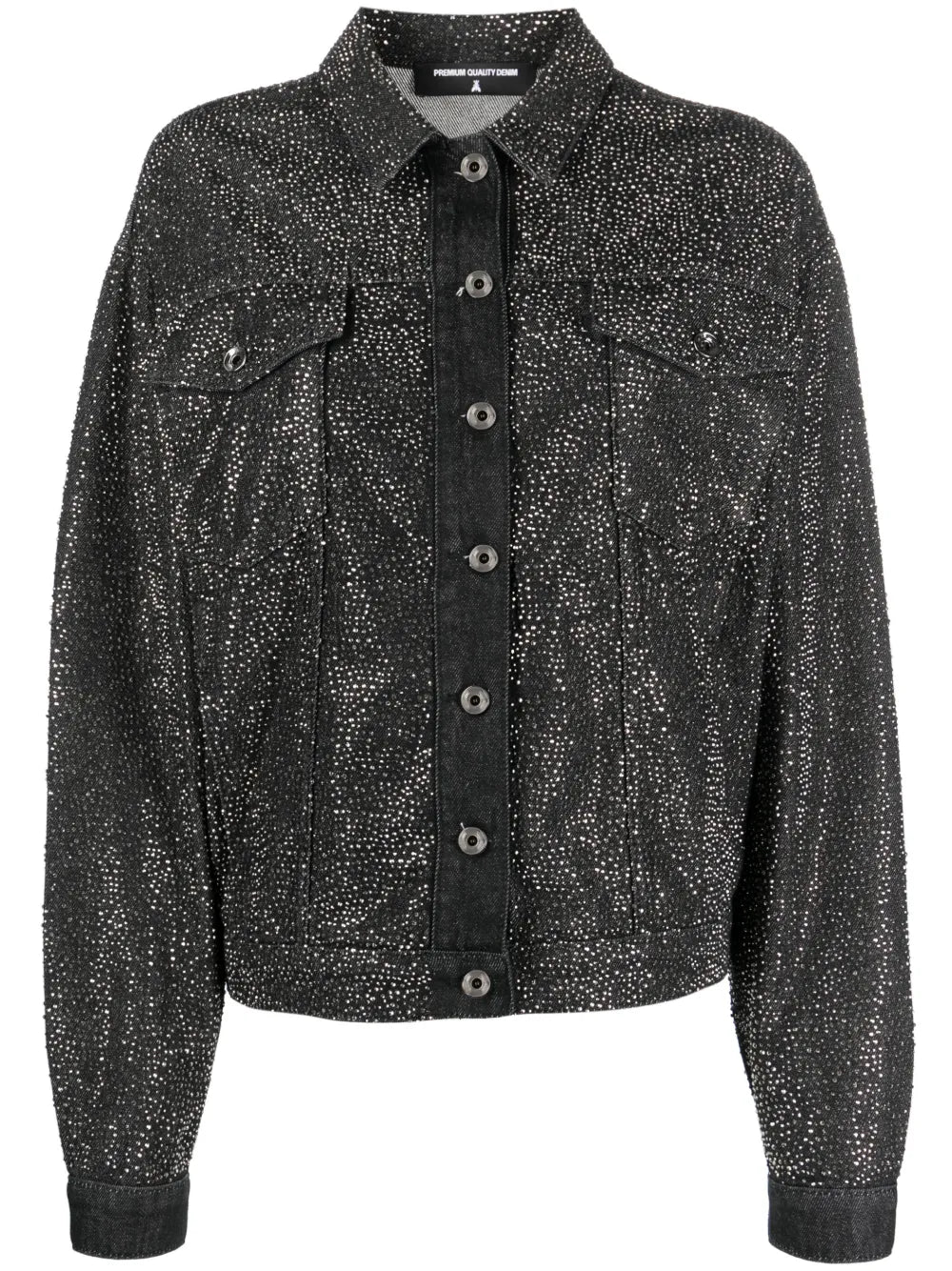 Crystal-Embellished Denim Jacket