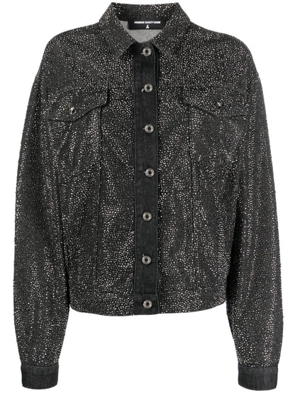 Crystal-Embellished Denim Jacket