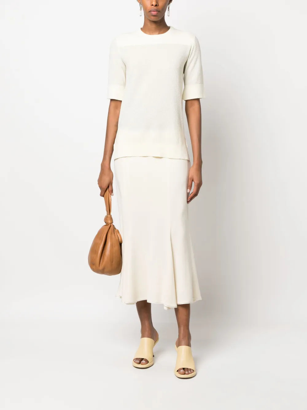 Round-Neck Knitted T-Shirt