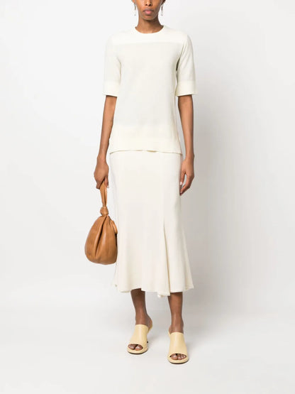 Round-Neck Knitted T-Shirt