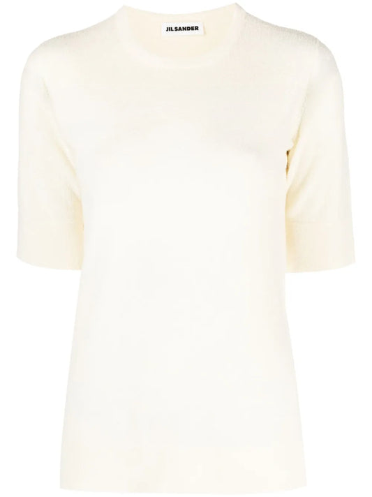 Round-Neck Knitted T-Shirt