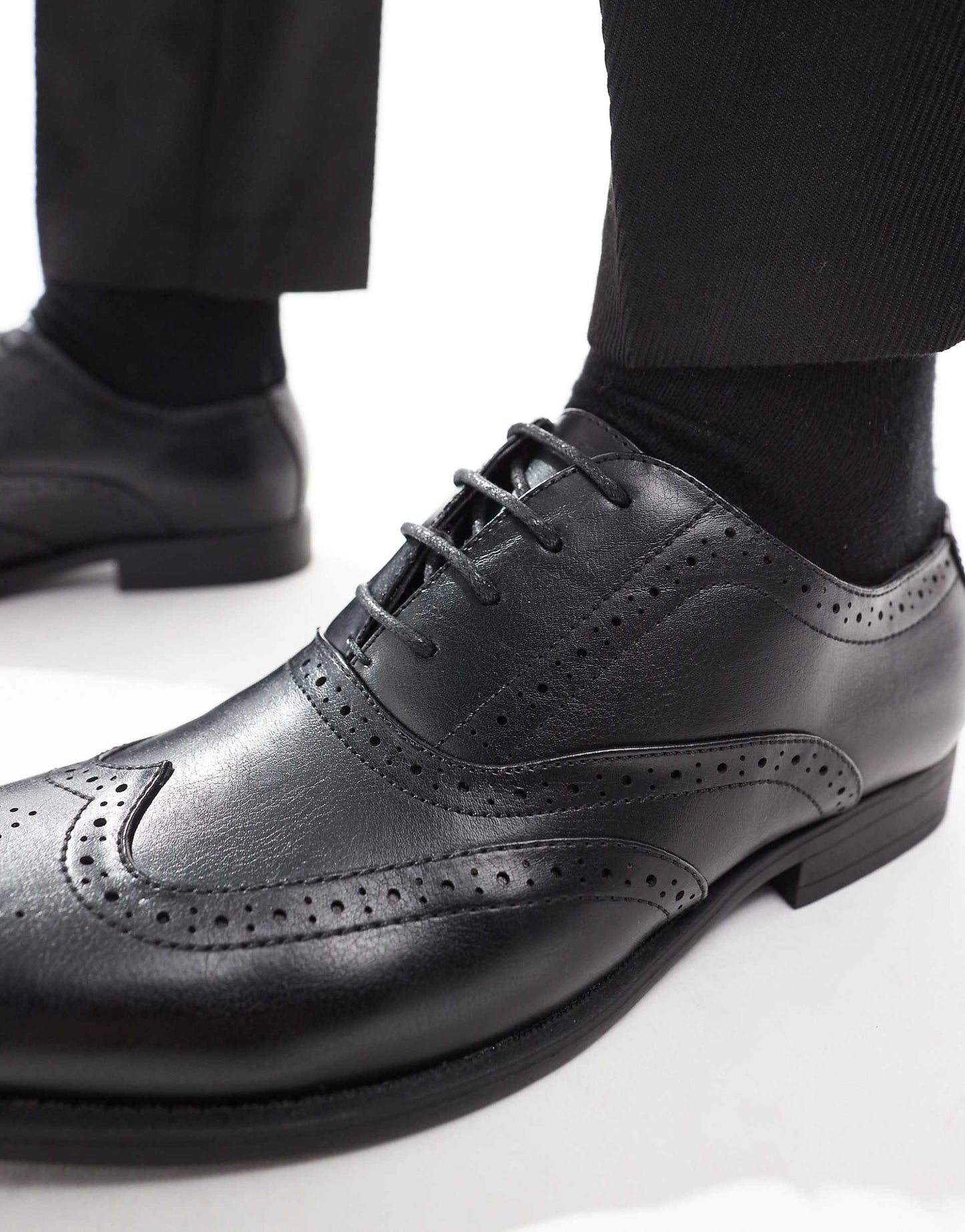 Faux Leather Brogue Shoes