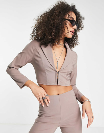 Cropped Blazer Co Ord