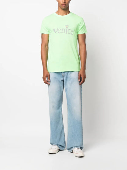 Slogan-Print Cotton T-Shirt