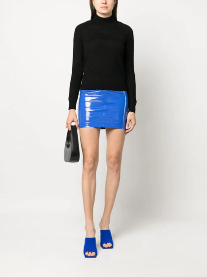 Long-Sleeved Cut-Out Wool T-Shirt