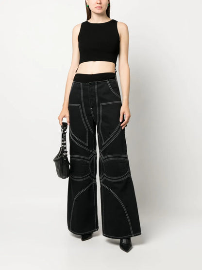 Ribbed-Knit Sleeveless Bodysuit