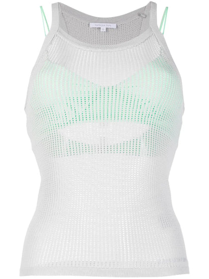 Sleeveless Mesh Tank Top