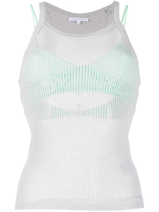 Sleeveless Mesh Tank Top