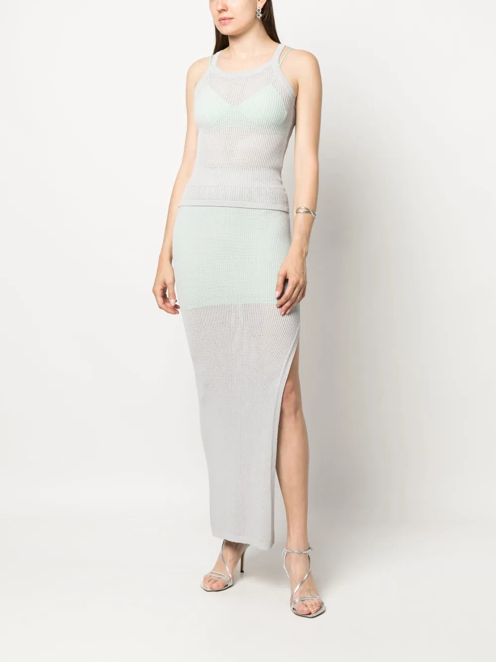 Sleeveless Mesh Tank Top