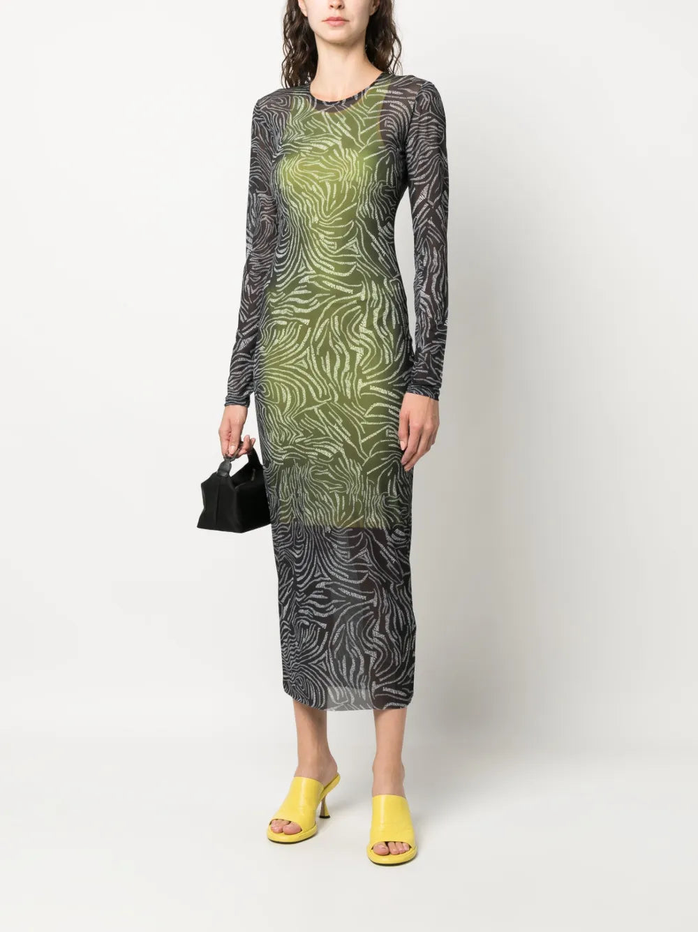 Graphic-Print Tulle Dress