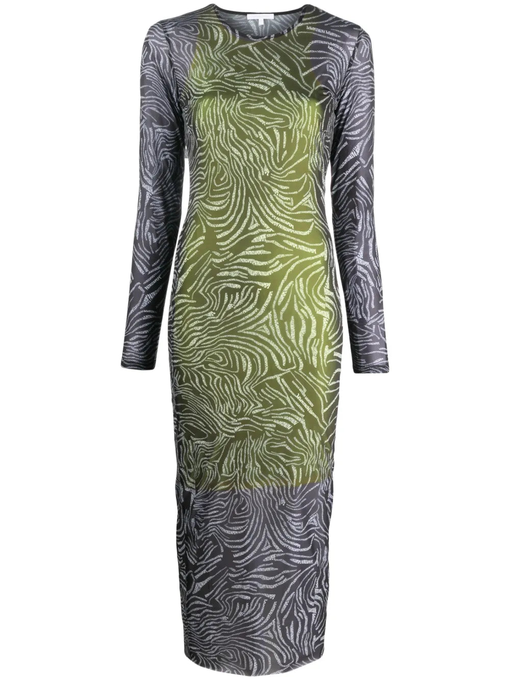 Graphic-Print Tulle Dress