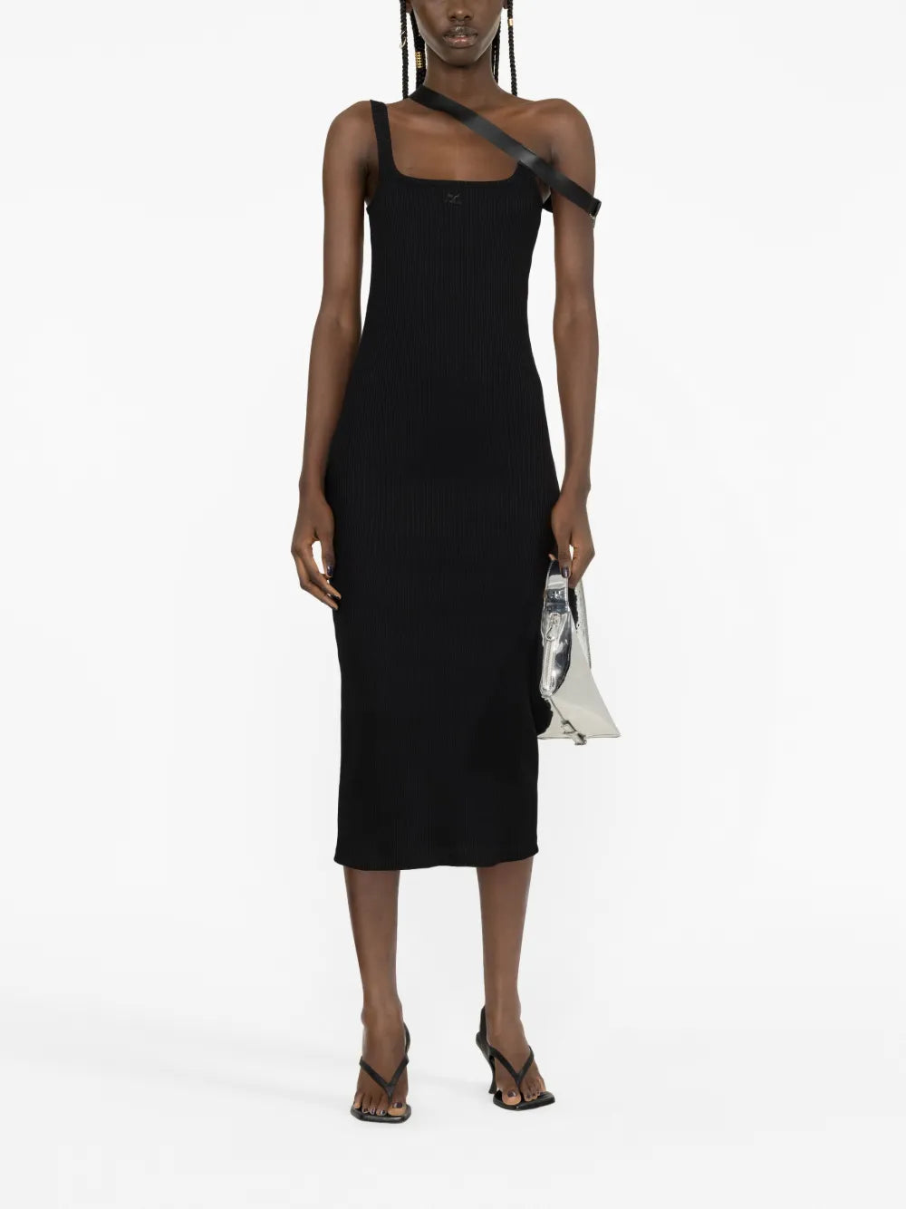 Strap-Detail Midi Dress